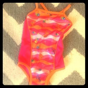 Little girls bathing suit one piece